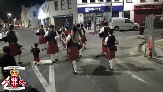 Kirlish Pipe Band  Castlederg Young Loyalists FB Parade 2024 [upl. by Nuyh867]