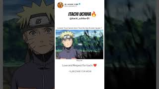 Itachi trust on Naruto then his own brother 🔰 itachi naruto anime youtubeshorts trust foryou [upl. by Aia]