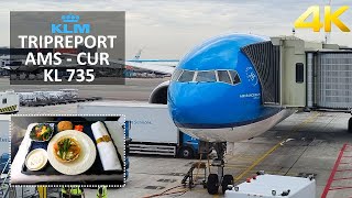 ✈ 4K TRIPREPORT  KLM  Boeing 777300  Amsterdam  Curaçao  World Business Class [upl. by Komara]