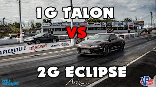 600HP 2G Eclipse GSX with broken Tcase vs Stock 1G TSi AWD [upl. by Lotsirk]