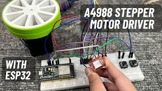 A4988 Stepper Motor Driver and Nema17 Stepper Motor with ESP32 amp Push Buttons  English Subtitle [upl. by Allbee395]