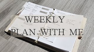 Setting Up The Week In My A5 6 Ring Planner  Planner Updates  How I Organize My Weekly Layout [upl. by Dincolo]