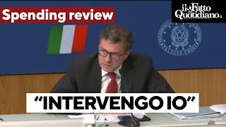 Giorgetti quotSpending review Interverrà il ministro delle Finanze due miliardi nel 2024quot [upl. by Ynnahc]