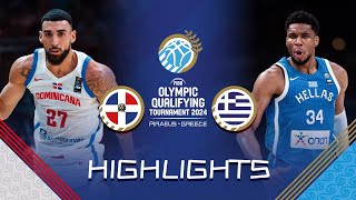 Giannis Antetokounmpo and Greece prevail vs Dominican Republic  Highlights  FIBA OQT 2024 Greece [upl. by Eelrihs631]