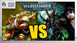 MI PRIMERA PARTIDA WARHAMMER 40k DEATH GUARD vs DRUKHARI  UTBED [upl. by Enneyehc]