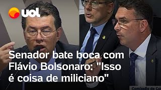 Senador bate boca com Flávio Bolsonaro e diz que proposta de armas é coisa de miliciano [upl. by Aenit]