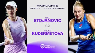 Nina Stojanovic vs Polina Kudermetova  2024 Mérida Quarterfinal  WTA Match Highlights [upl. by Gardy]