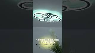 YCWDCZ Ceiling Fan with 6 Ring LED Lights [upl. by Nnaj907]