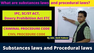 What are Substantial laws and Procedural laws  Difference between Substantial and Procedural laws [upl. by Ellecrag]