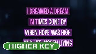 I Dreamed a Dream Karaoke Higher Key  Les Miserables [upl. by Lianna]