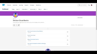 Service Cloud Basics Trailhead Answer trailheadbadges [upl. by Eirrol]