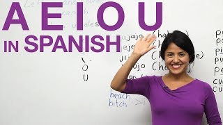 Learn how to say the vowels in Spanish  A E I O U [upl. by Leasi481]