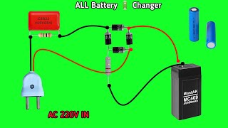 4 Volt Battery 🔋 Changer Circuit Banaye  Direct AC 220V INPUT  All battery charger [upl. by Lisbeth951]