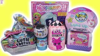 Hairdorables 2 Pikmi POPS TLC Kritters LOL Surprise Fuzzy PETS Cutie Tooties Surprise TOYS Review [upl. by Allit]