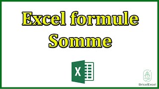 Formule Excel somme colonne [upl. by Blackington]