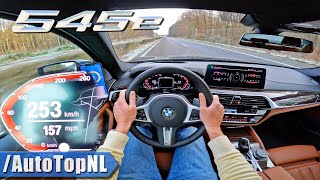 2022 BMW 5 Series G30 545e  0100 100200 14 MILE amp TOP SPEED on AUTOBAHN by AutoTopNL [upl. by Mart]