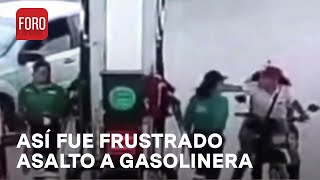 Despachadora frustra asalto en gasolinera de Teoloyucan Estado de México  Las Noticias [upl. by Hploda545]