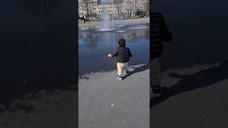 cute baby fountain park play shortfeed 😀😇🌲 [upl. by Heller]