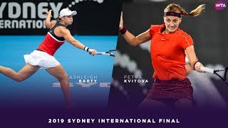 Ashleigh Barty vs Petra Kvitova  2019 Sydney International Final  WTA Highlights [upl. by Eceinwahs674]