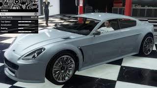 GTA 5  OG Vehicle Customization  Dewbauchee Exemplar Aston Martin Rapide [upl. by Mitinger]