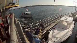 Loading Hinckley Talaria 40 on Dockwise Yacht Transport [upl. by Necyla]