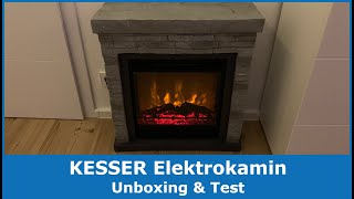 KESSER Elektrokamin Test  Aufbau amp Praxistest des elektrischen Standkamins [upl. by Ytsirk858]