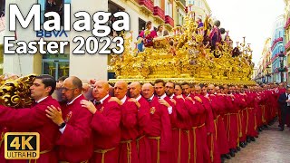 Easter Parade 2023 in Malaga Spain  Best View of Easter Processions 4K Ultra HD 60fps [upl. by Talanian]