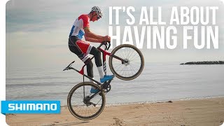 Its all about having fun  Mathieu van der Poel  SHIMANO [upl. by Ennayar615]