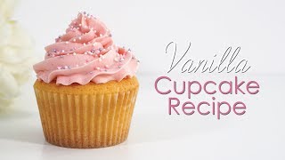 How to make Vanilla Cupcakes Recipe  Tutorial [upl. by Ecnerual]