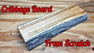 Making a Cribbage Board from Scratch [upl. by Swehttam377]