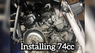 Installing 74cc on my Yamaha DT50 [upl. by Aliac515]