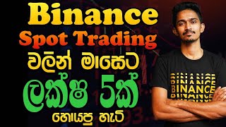 Binance Spot Trading  ලක්ෂ පහක් හොයපු හැටි [upl. by Nahtanha]