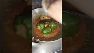 Barva Simla mirch 🫑😜🤌🤤😋food ytshort trending youtubeshorts cooking [upl. by Herstein]