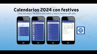 Calendarios 2024 con festivos [upl. by Ahsinik9]