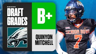 2024 NFL Draft Grades Eagles select Quinyon Mitchell No 22 Overall  CBS Sports [upl. by Etnovad]