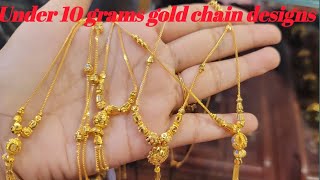 Under 10 grams gold chain designs 2024latest gold chain designs with weight and price gold chain [upl. by Ahtibat]