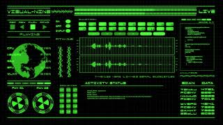 SciFi Hacker Background Green HUD 4K [upl. by Caneghem]