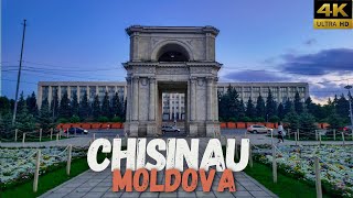 Moldova Evening Walk in Chisinau with Festival Scenes  4K HDR [upl. by Atinor644]