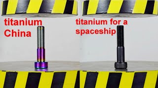 HYDRAULIC PRESS VS TITANIUM BOLTS [upl. by Naginnarb]