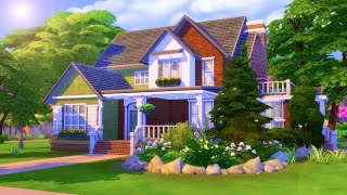 YOUNG GRANDPARENTS FAMILY HOME  Sims 4 Speed Build BASE GAME [upl. by Nwahsiek734]