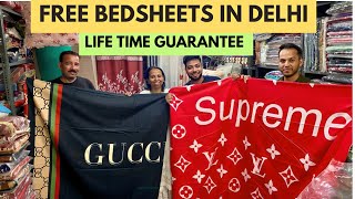 Bedsheet wholesale market in Delhi  KambalBlanket wholesale market  Comforter wholesale market [upl. by Rednal]