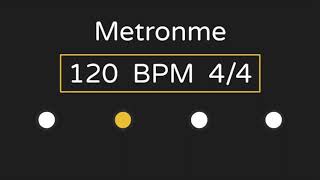 Metronome  120 BPM  44 Time with Accent [upl. by Nalepka]