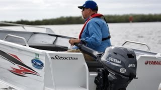 Yamaha F25 FourStroke review with Steve Starlo Starling [upl. by Brittne]