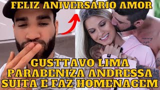 Gusttavo Lima PARABENIZA Andressa Suita em seu ANIVERSÁRIO e faz HOMENAGEM à mãe dos seus filhos [upl. by Attenohs]