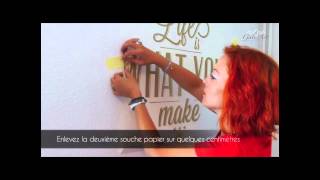 Comment poser un sticker sur un mur  Pose de stickers muraux  Galiartcom [upl. by Bullock]