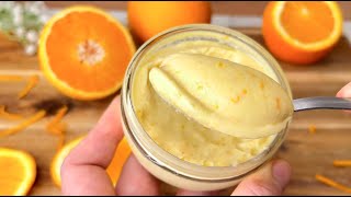 Crème à lorange sans oeufs ni fécule ni farine  3 Ingrédients  Dessert crémeux ou glacé♥ [upl. by Maddi699]