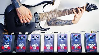 Metal riffs with 7 DISTORTION pedals sound INSANE [upl. by Towbin]