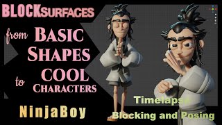 CREATE Blender Character FAST with Basic Shapes [upl. by Enicnarf]