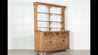 Large 19thC English Pine Dresser [upl. by O'Carroll]