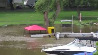 Hochwasser 2016 überflutet Wohnwagen  Campingplatz Zufahrt [upl. by Sidonius]